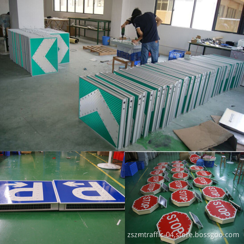 Solar LED Flashing Stop Traffic Sign / Traffic Signal Board / Traffic Guild Sign